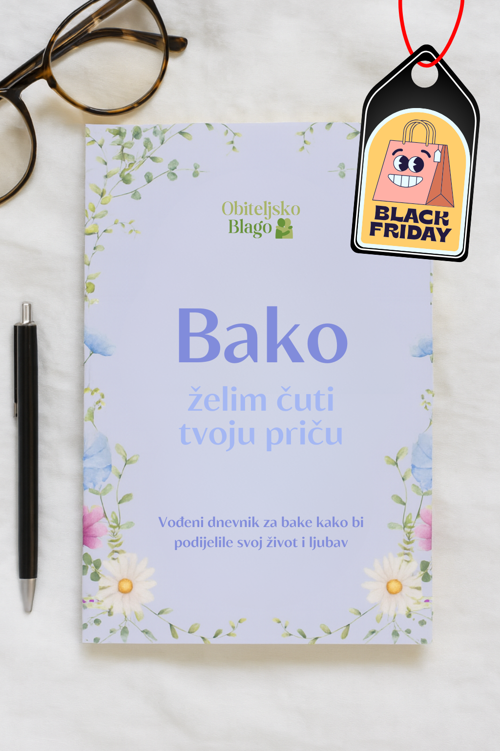 Vođeni dnevnik sjećanja za baku 💜 BLACK FRIDAY -50% 💜