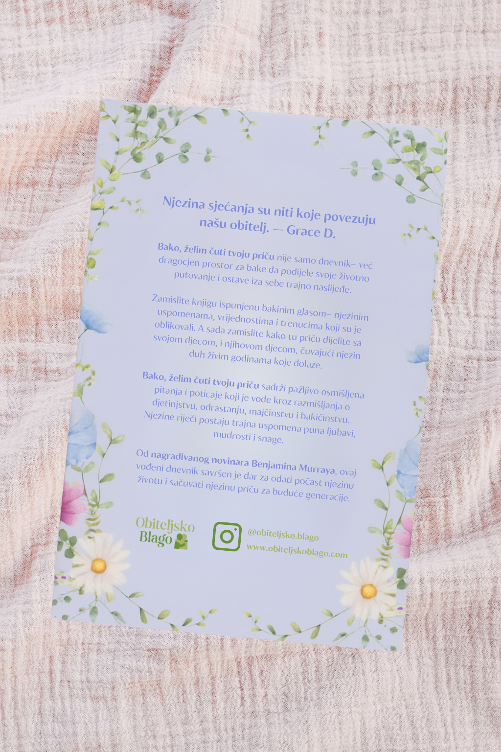 Vođeni dnevnik sjećanja za baku 💜 BLACK FRIDAY -50% 💜